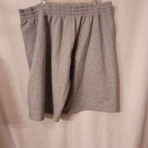 Adidas Grey Fleece Drawstring Waist Shorts